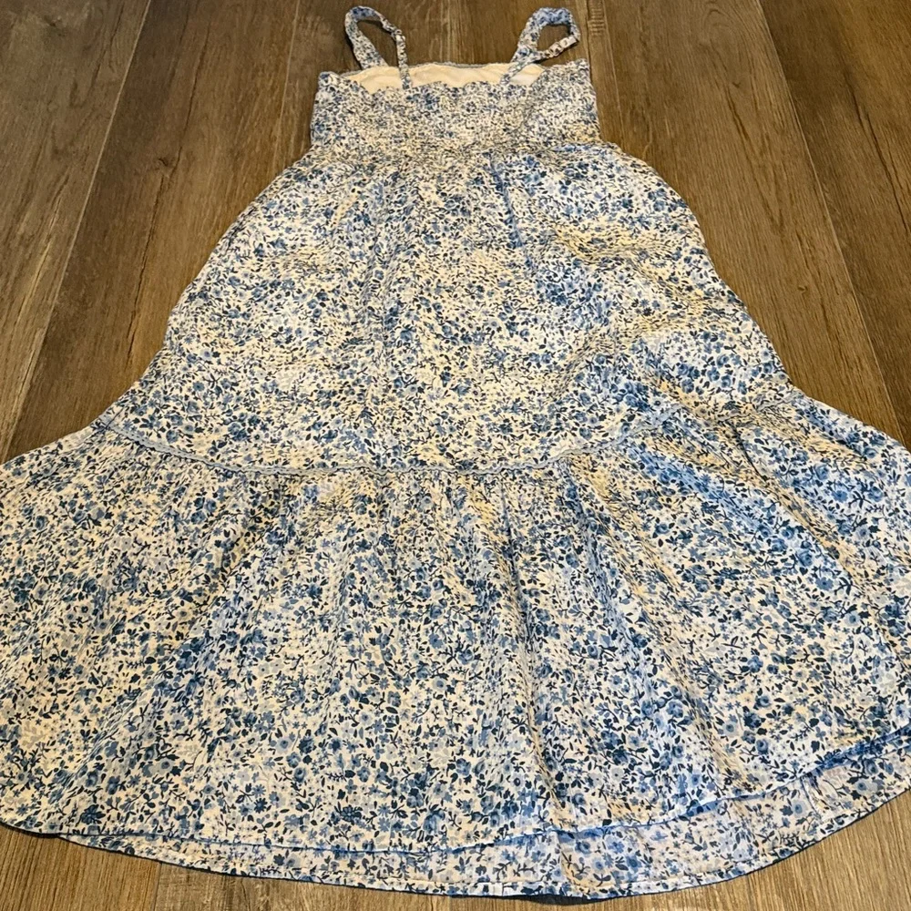 abercrombie kids White dress with Blue Accent